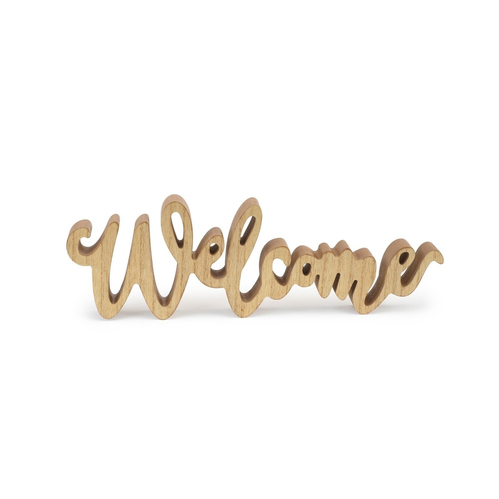 Wooden Welcome Sign | Tabletop Home Accent | Farmhouse Shelf Decoration